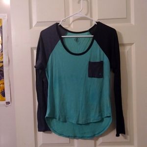 Volcom two tone baseball tee